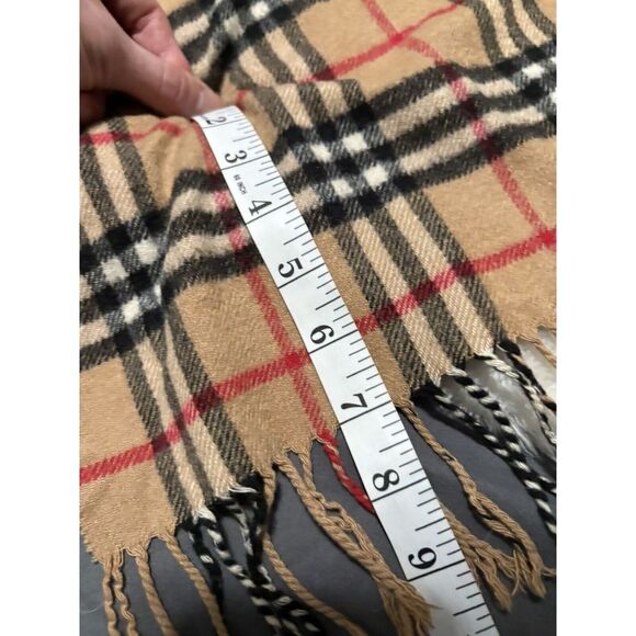 Burberry Cashmere Scarf Classic Nova Check Tan Scarf Unisex Winter Scarves - Picture 5 of 5